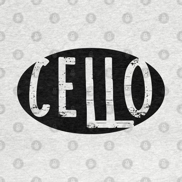 Cello Oval Rough Text by Barthol Graphics